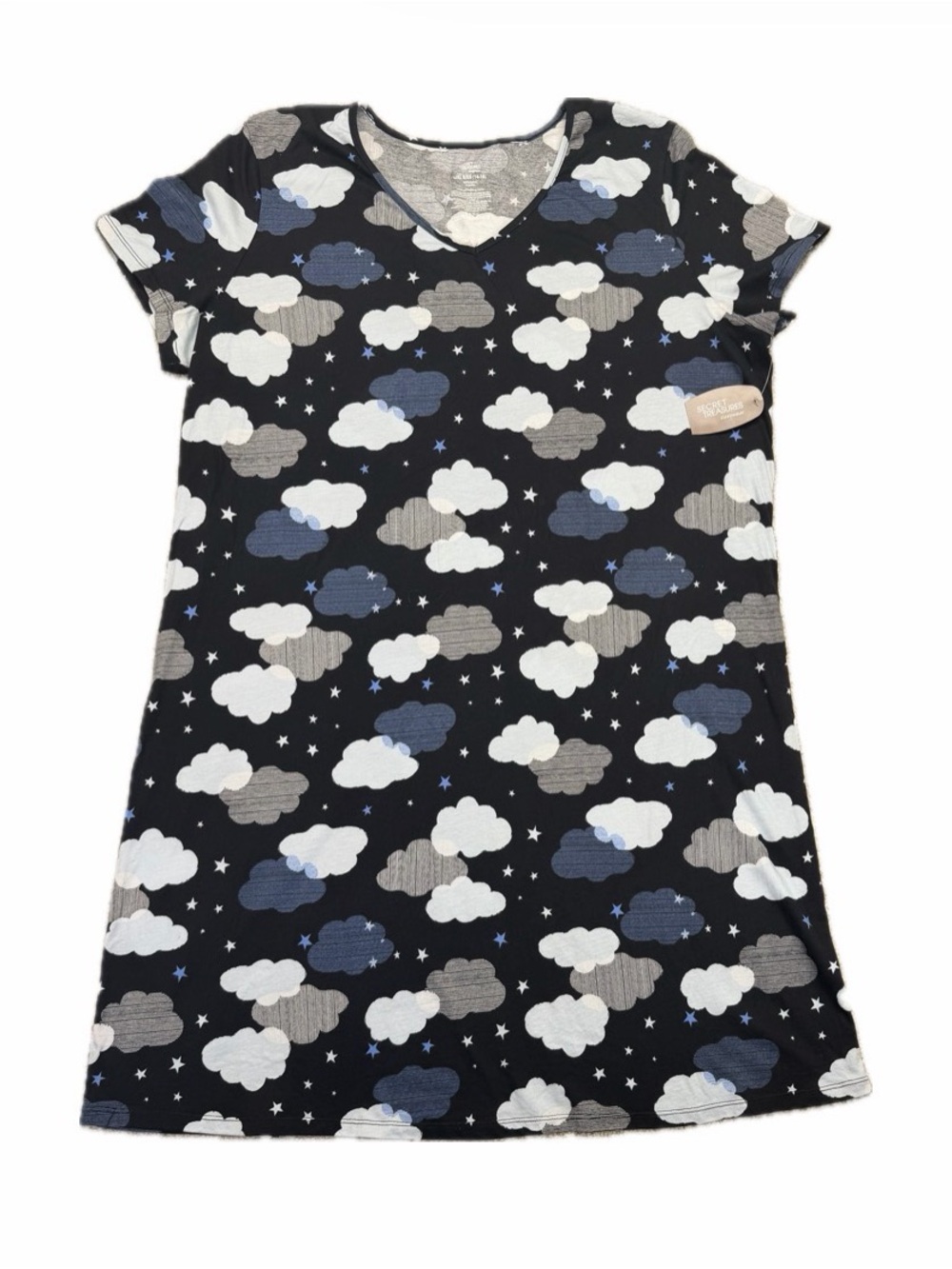 Secret Treasures Nightgown Women 14-18 Blue Celestial Stars Clouds NEW